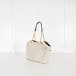 Michael By Michael Kors White Monogram Jacquelyn Bag