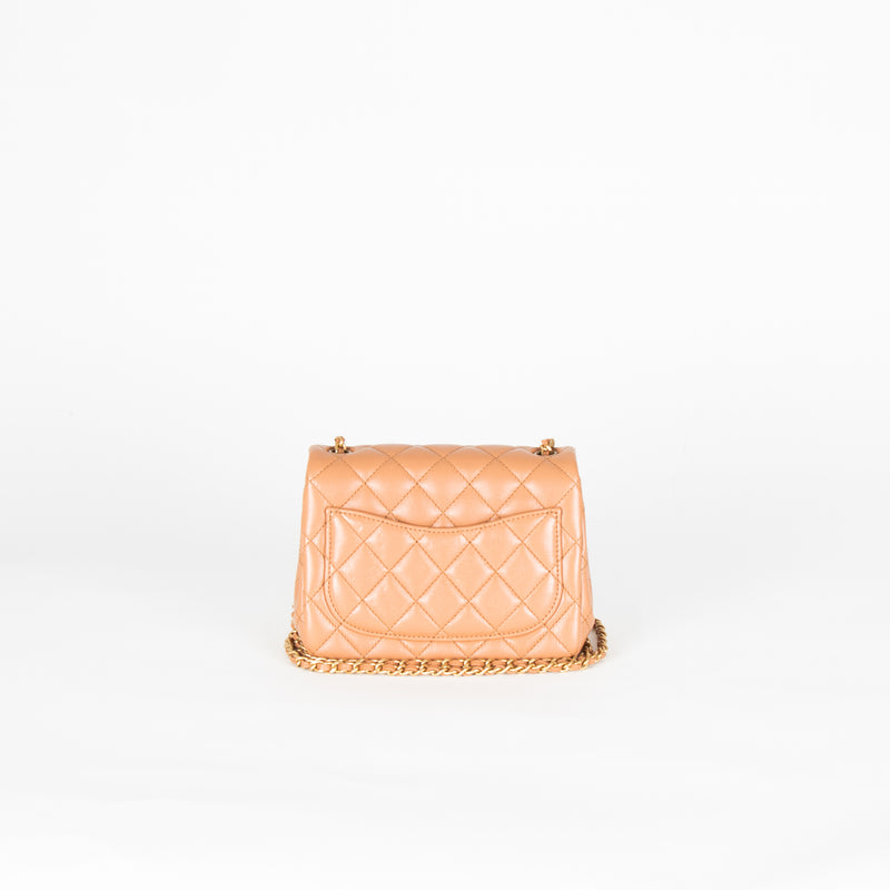 Chanel Caramel Pearl Crush Mini Square Flap Bag