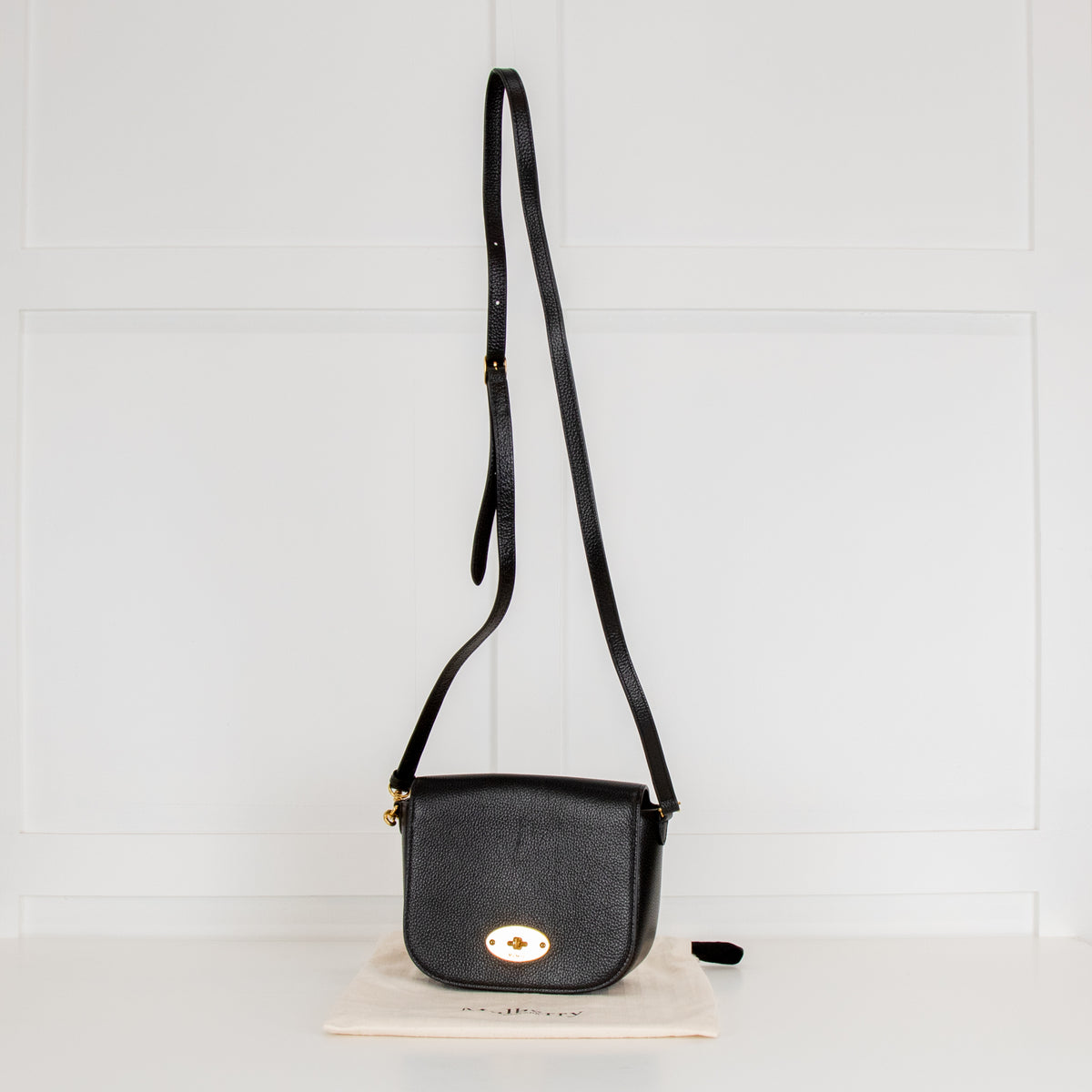 Mulberry Black Grain Leather Small Darley Satchel Bag