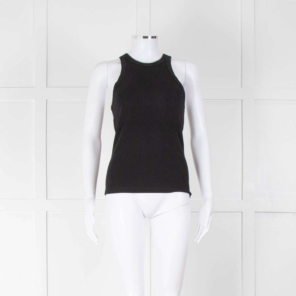 Anine Bing Black Cotton Sleeveless Vest