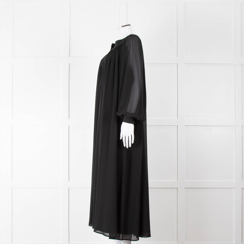 Tory Burch Black Flowy Kaftan Dress