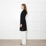 Burberry Black Cashmere Coat With Dress Collar
