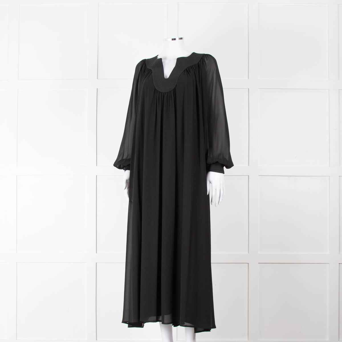 Tory Burch Black Flowy Kaftan Dress