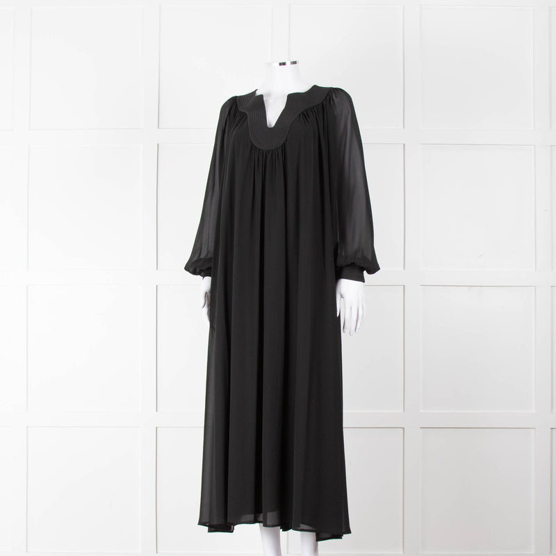 Tory Burch Black Flowy Kaftan Dress