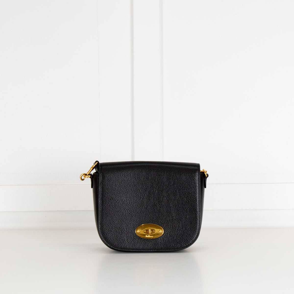 Mulberry Black Grain Leather Small Darley Satchel Bag