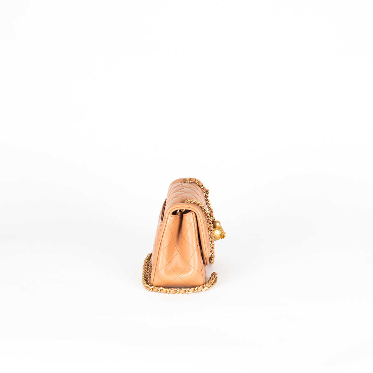 Chanel Caramel Pearl Crush Mini Square Flap Bag