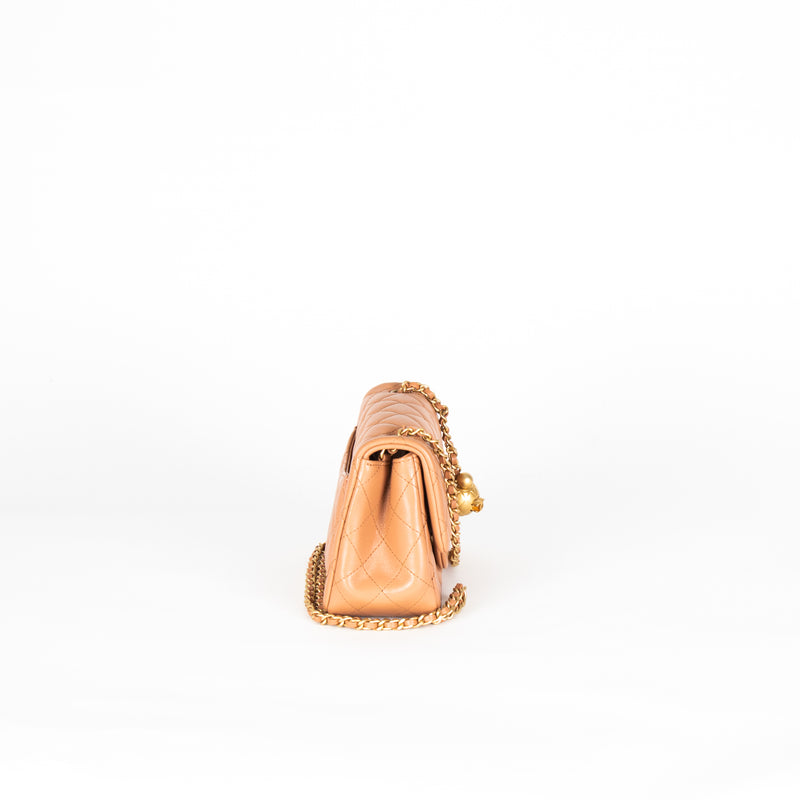 Chanel Caramel Pearl Crush Mini Square Flap Bag