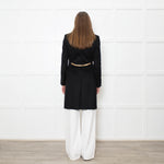 Burberry Black Cashmere Coat With Dress Collar