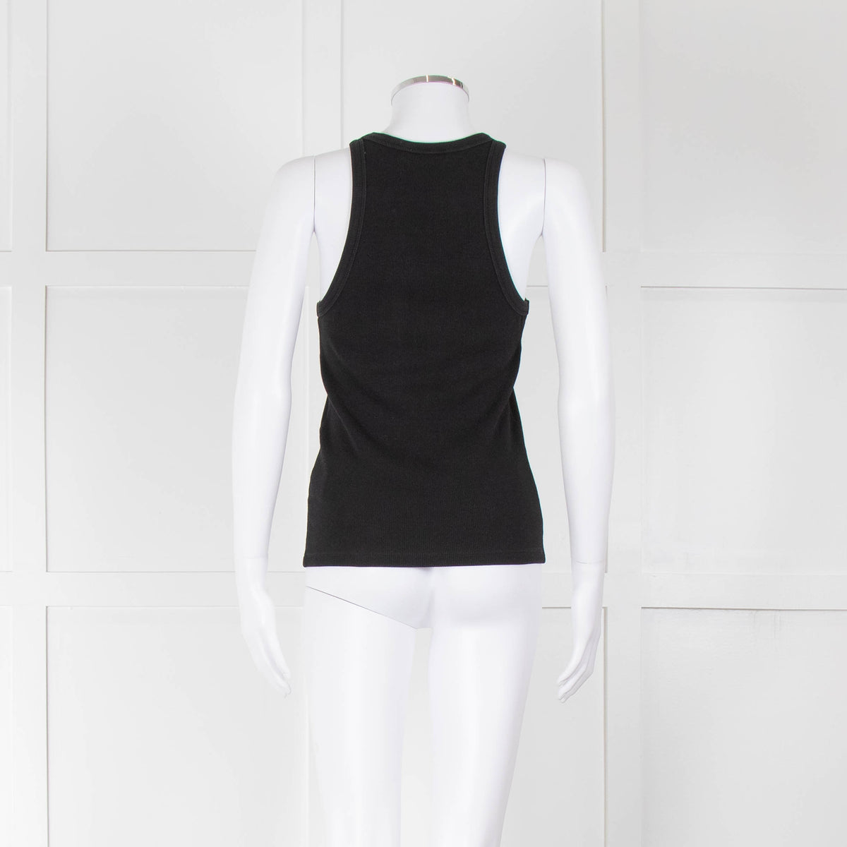 Anine Bing Black Cotton Sleeveless Vest