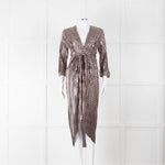 Ali-Jo Gold Plisse Midi Dress