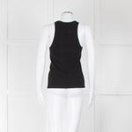 Anine Bing Black Cotton Sleeveless Vest