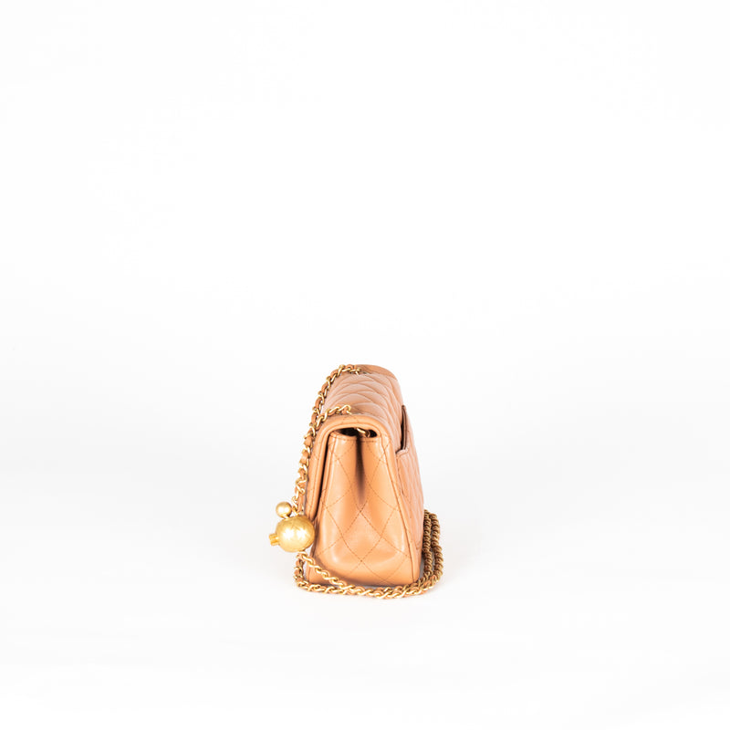 Chanel Caramel Pearl Crush Mini Square Flap Bag