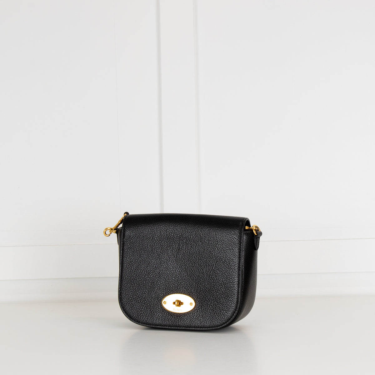 Mulberry Black Grain Leather Small Darley Satchel Bag