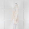 Sandro Cream Lace Trim High Neck Blouse