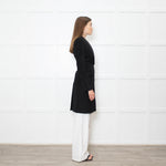 Burberry Black Cashmere Coat With Dress Collar