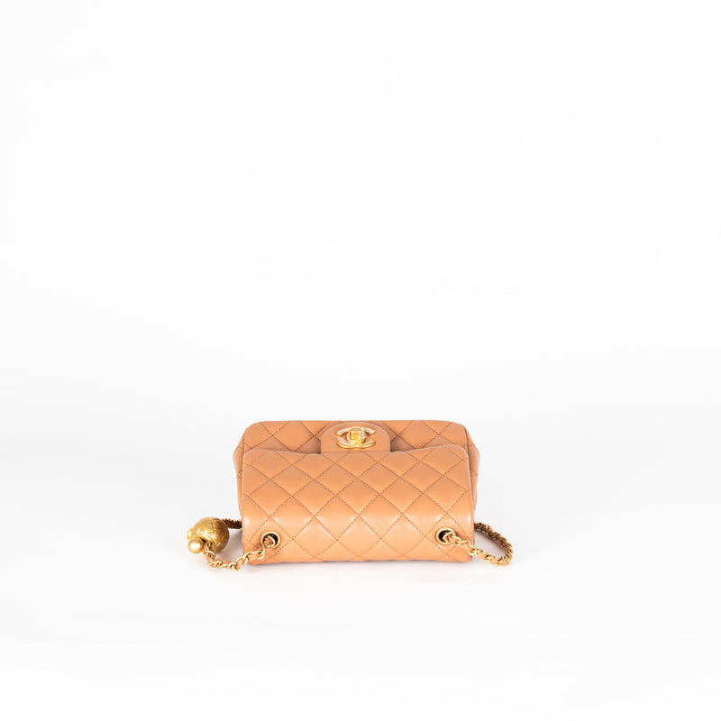 Chanel Caramel Pearl Crush Mini Square Flap Bag