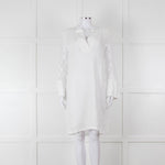 120% White Lace Sleeve Linen Tunic