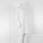 120% White Lace Sleeve Linen Tunic