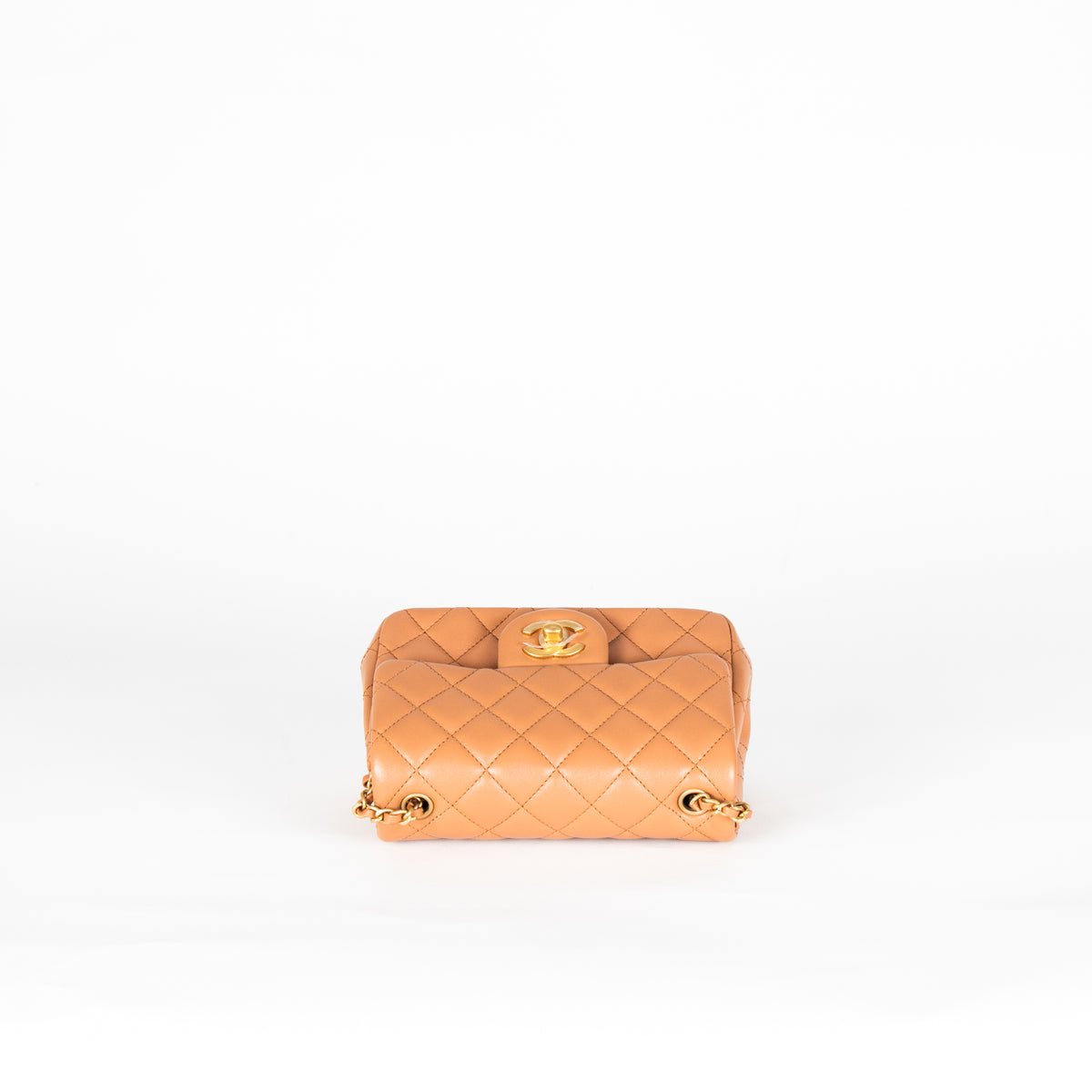 Chanel Caramel Pearl Crush Mini Square Flap Bag