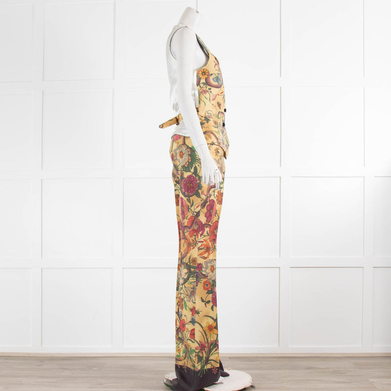 Gucci Floral Trousers And Waistcoat