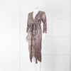 Ali-Jo Gold Plisse Midi Dress