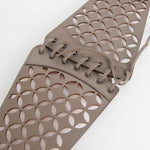 Alaia Lazer Cut Taupe Waist Belt