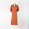 By Malene Birger Ivesia Rust Coloured Stretch Wrap Dress