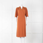 By Malene Birger Ivesia Rust Coloured Stretch Wrap Dress