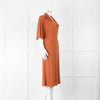 By Malene Birger Ivesia Rust Coloured Stretch Wrap Dress