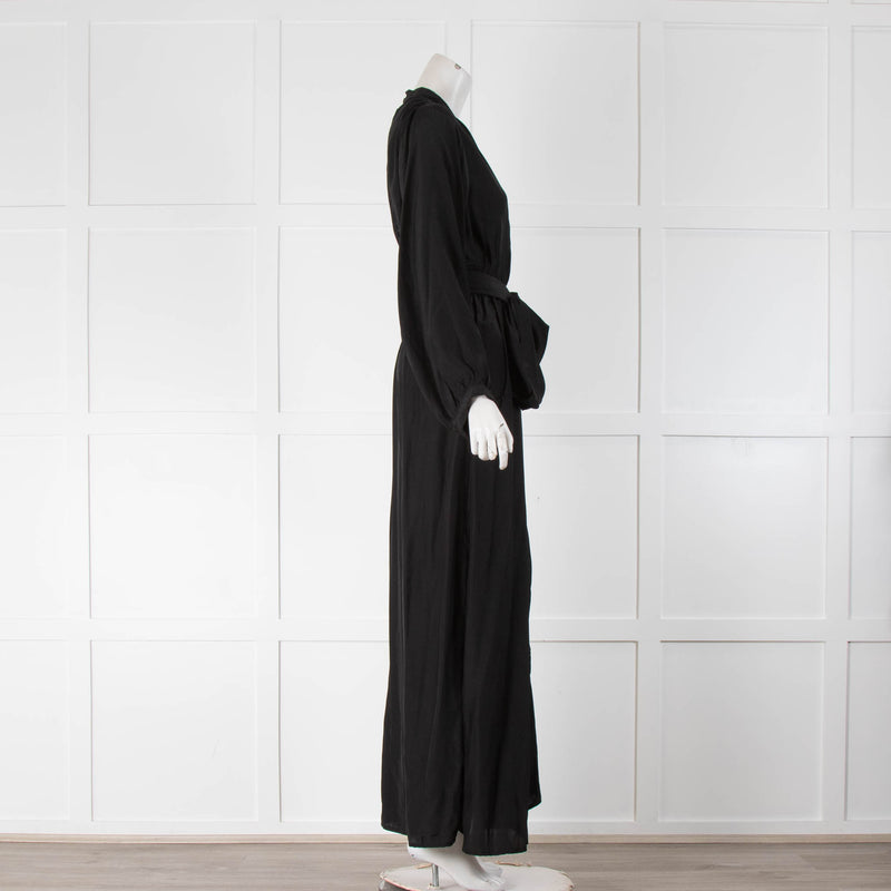 Natalie Martin Nico Maxi Dress with Sash in Black