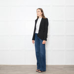 Burberry Black Dipped Hem Tuxedo Style Jacket