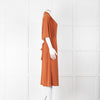 By Malene Birger Ivesia Rust Coloured Stretch Wrap Dress