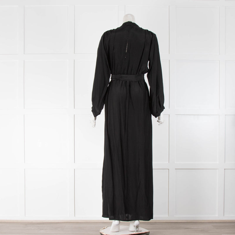 Natalie Martin Nico Maxi Dress with Sash in Black