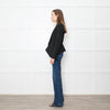 Burberry Black Dipped Hem Tuxedo Style Jacket