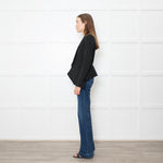 Burberry Black Dipped Hem Tuxedo Style Jacket