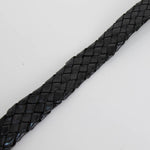 Nanni Black Plaited Leather Belt