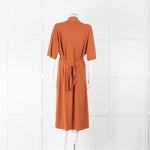 By Malene Birger Ivesia Rust Coloured Stretch Wrap Dress