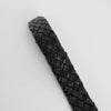 Nanni Black Plaited Leather Belt