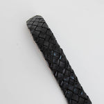 Nanni Black Plaited Leather Belt