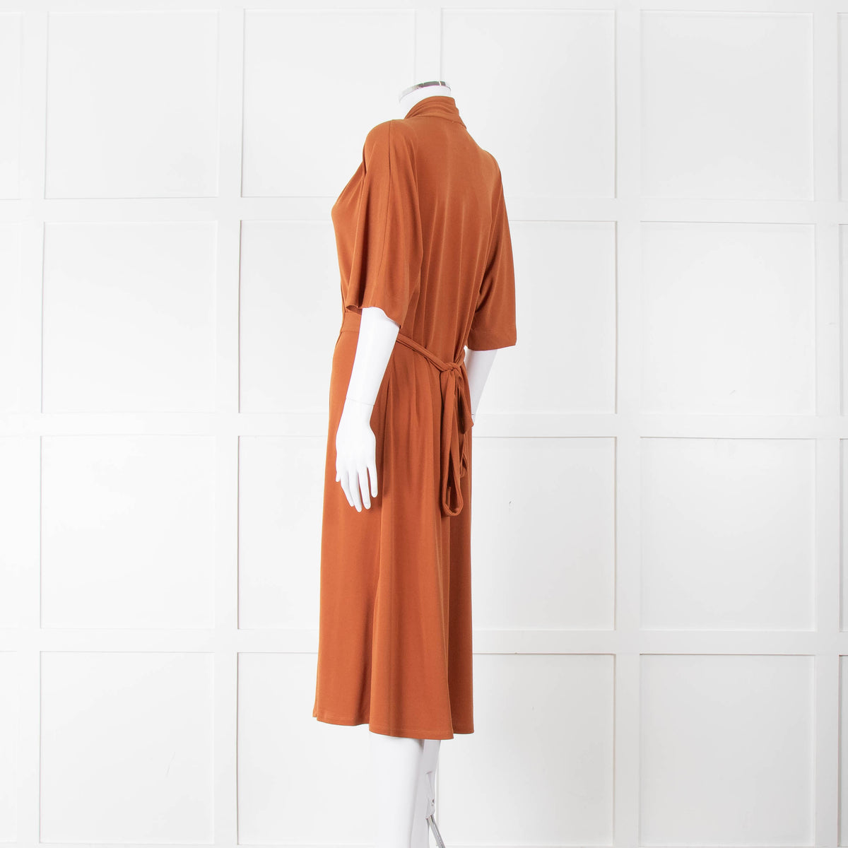 By Malene Birger Ivesia Rust Coloured Stretch Wrap Dress