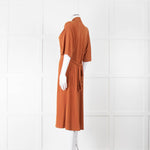 By Malene Birger Ivesia Rust Coloured Stretch Wrap Dress