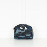 Anya Hindmarch Blue Camo Top Handle Nylon Satchel Crossbody