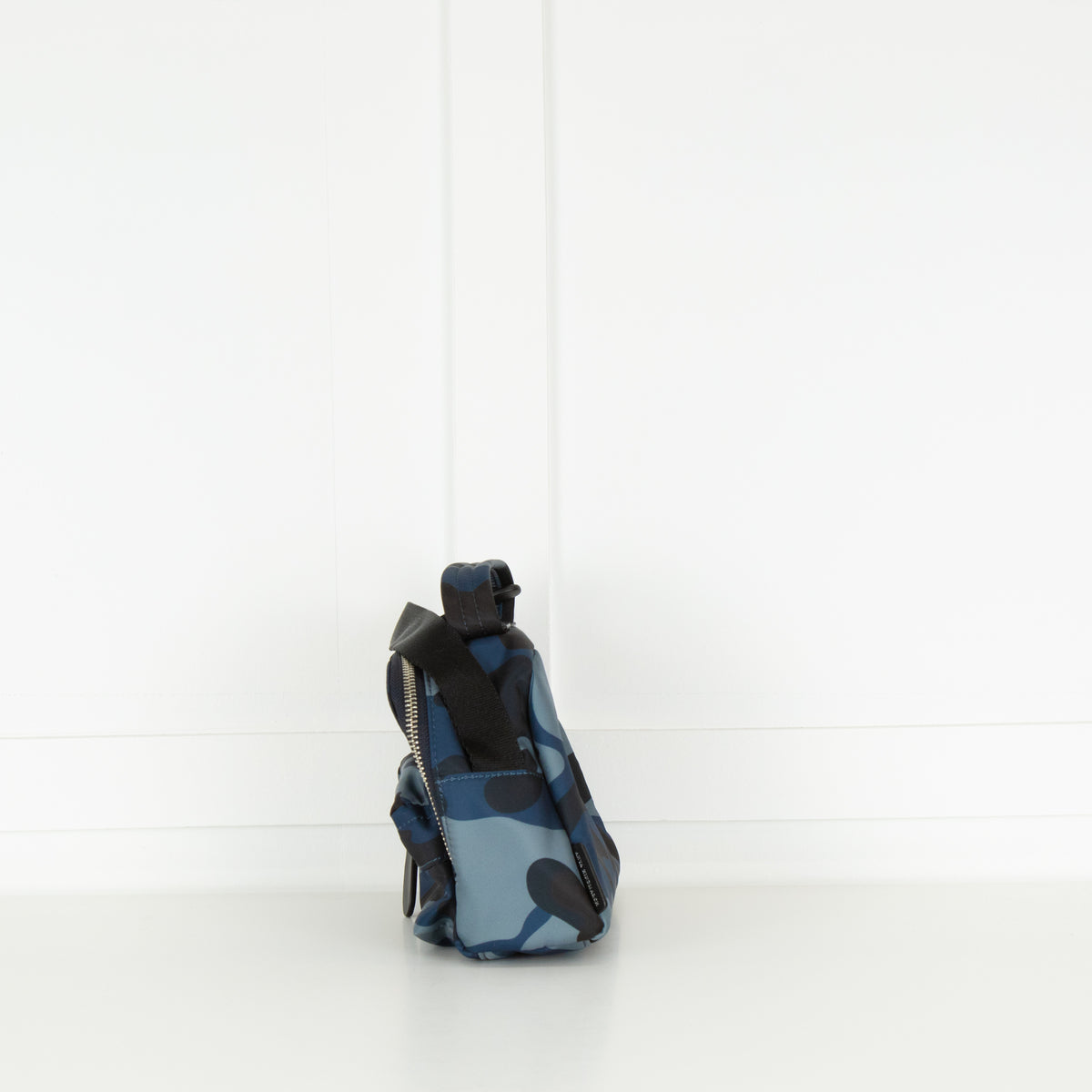 Anya Hindmarch Blue Camo Top Handle Nylon Satchel Crossbody