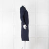 Veronica Beard Dark Denim Wrap Dress with Buckled Closure