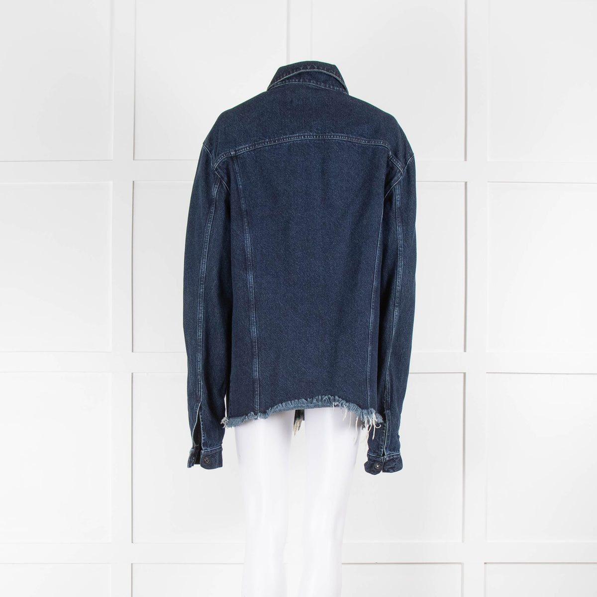 Marques Almeida Dark Denim Raw Hem Jacket