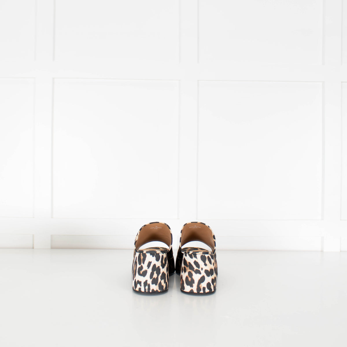 Ganni Leopard Platform Open Sandal