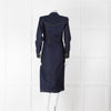 Veronica Beard Dark Denim Wrap Dress with Buckled Closure