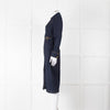Veronica Beard Dark Denim Wrap Dress with Buckled Closure