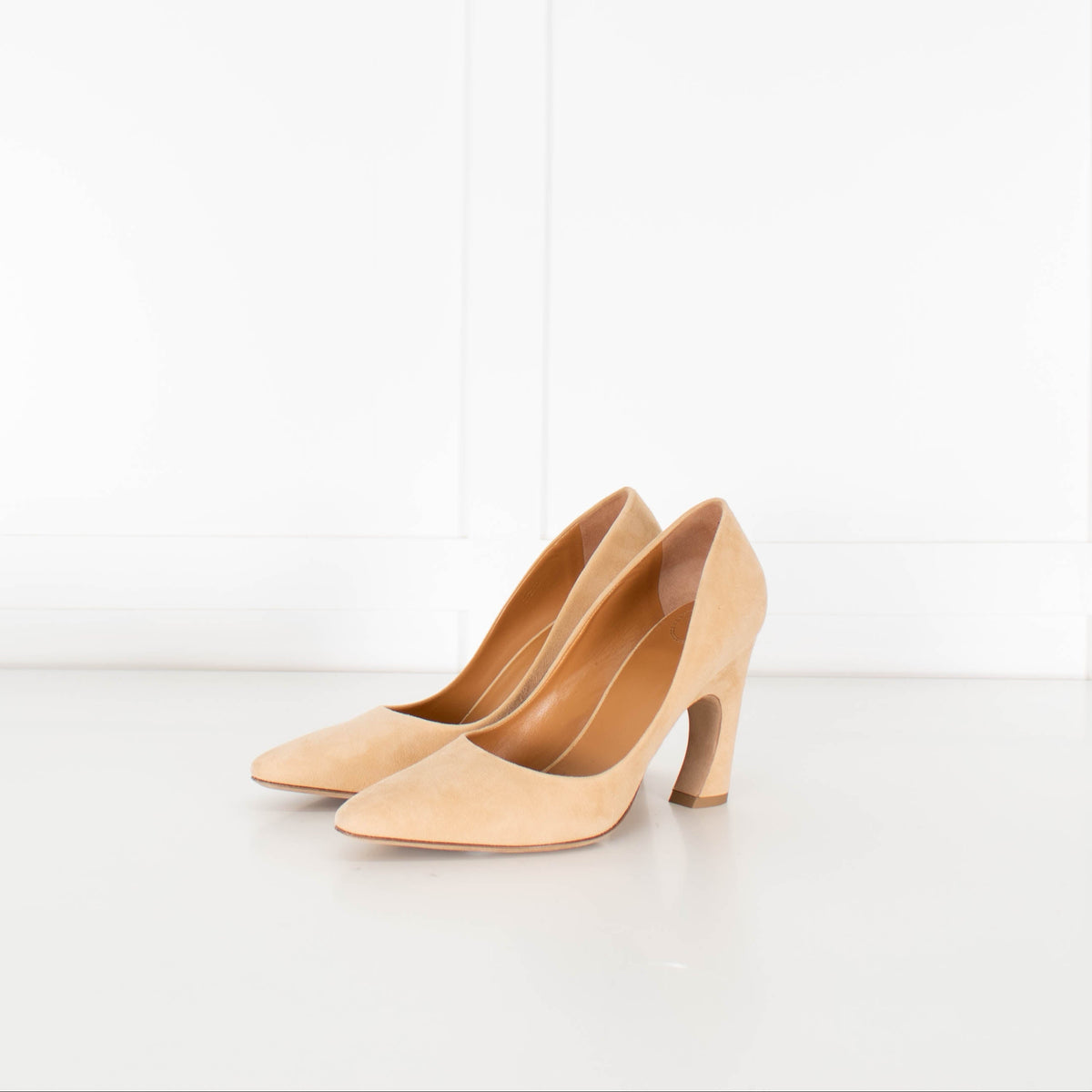 Chloe 100mm Oli Beige Suede Pumps