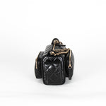 Chanel Black Quilted Small Multi Pockets Camera Bag
